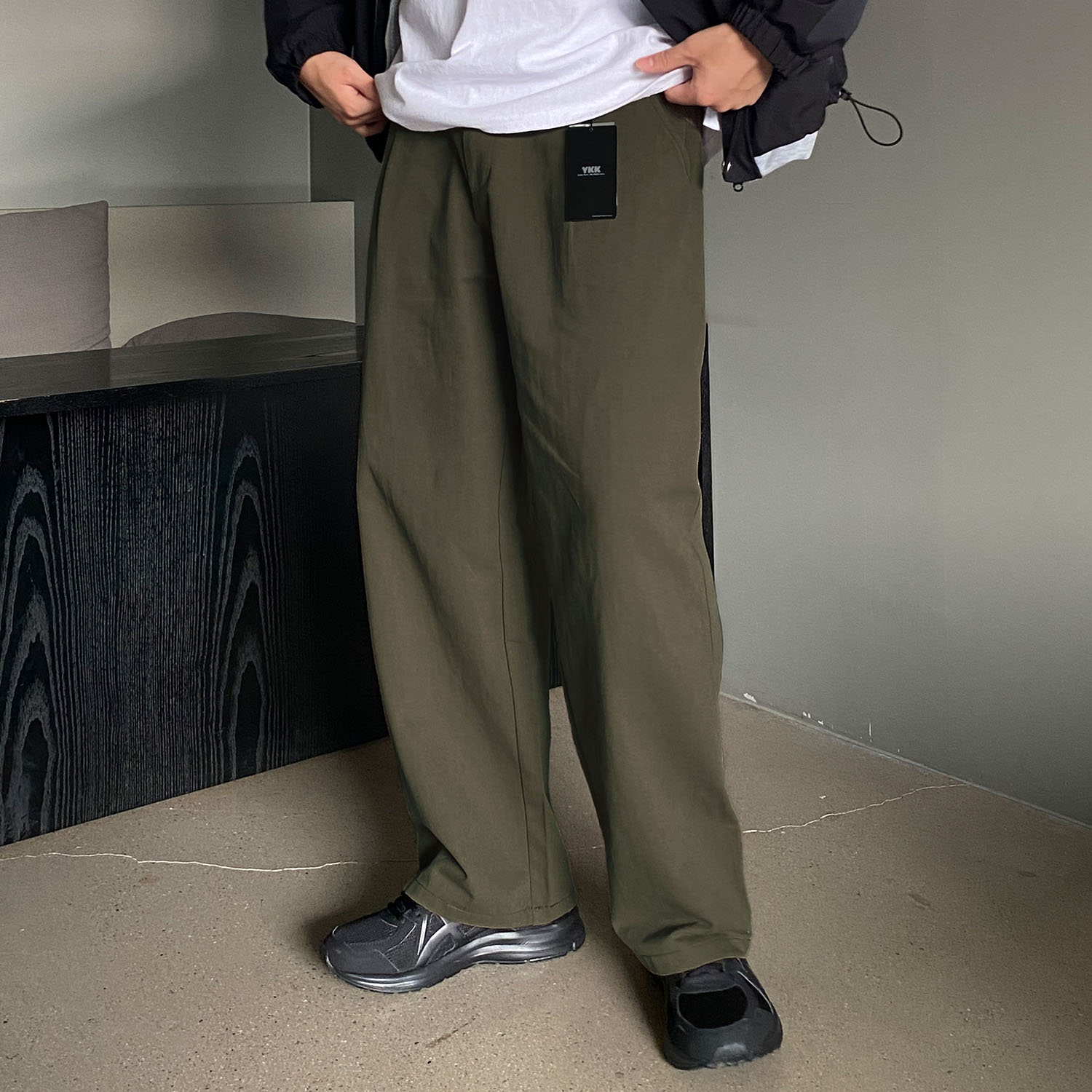 남자면바지 남자와이드팬츠 통넓은바지 - 상세 이미지 4