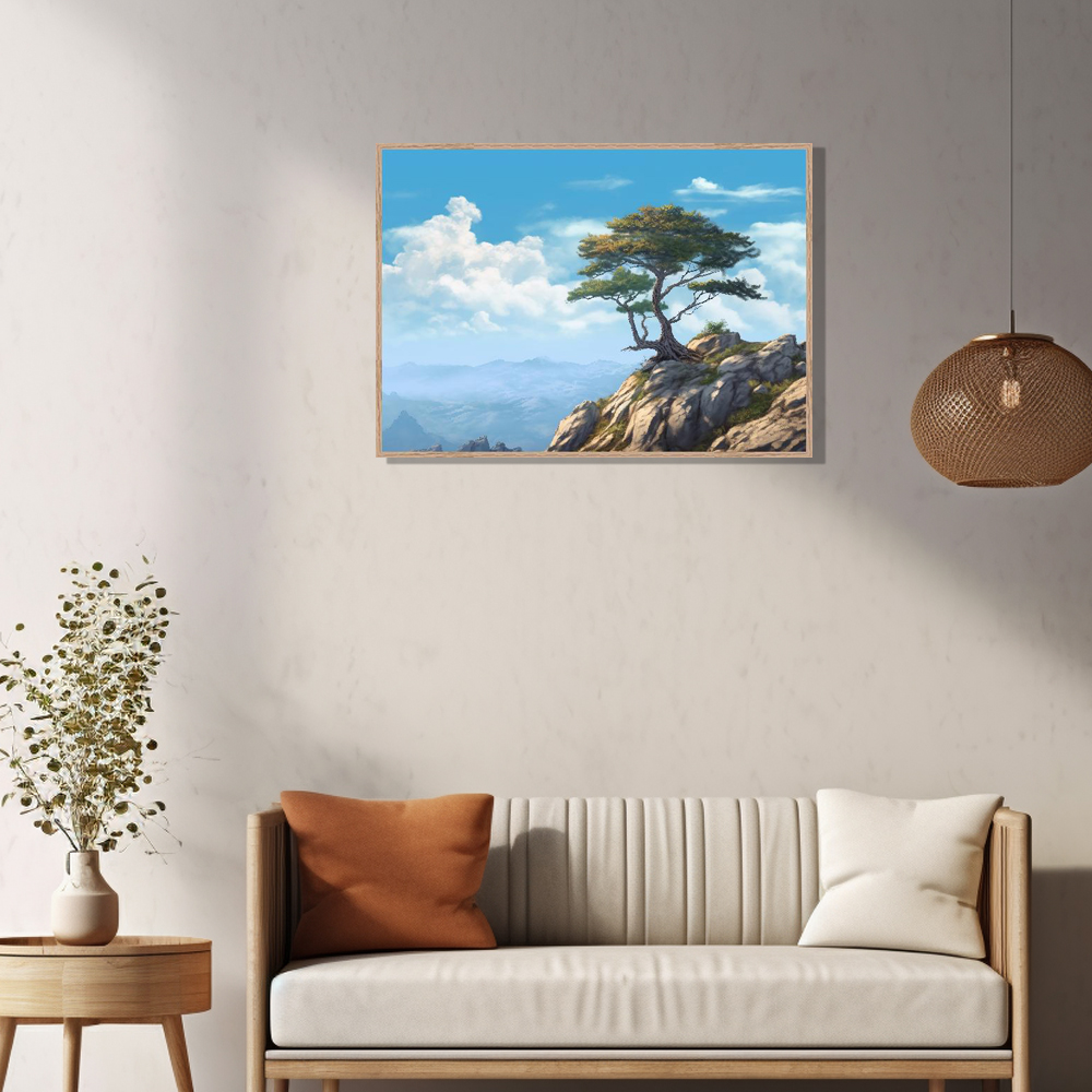 장수소나무 A1 84.1X59.4cm 무광체리 알루미늄액자 소나무그림 - 상세 이미지 2