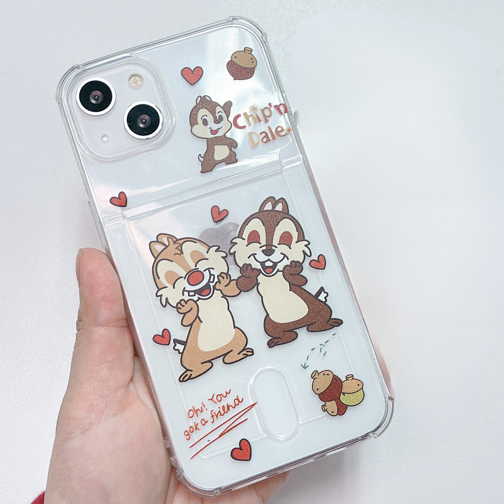 아이폰15 케이스 카드 도토리 칩앤데일