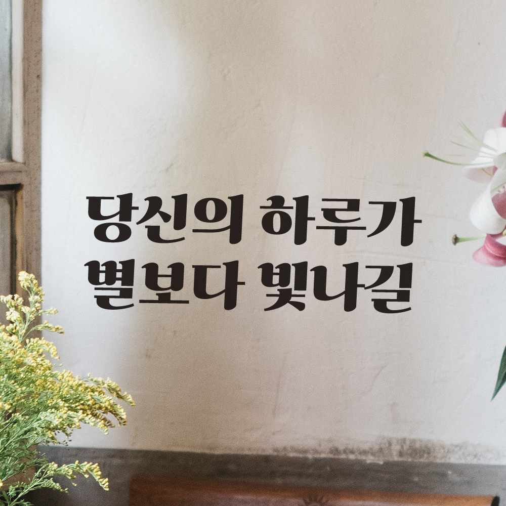 당신의 하루가 별보다 빛나길 레트로 폰트 창문 벽 현관문 카페 레터링 스티커 LG-027S검정 - 상세 이미지 5
