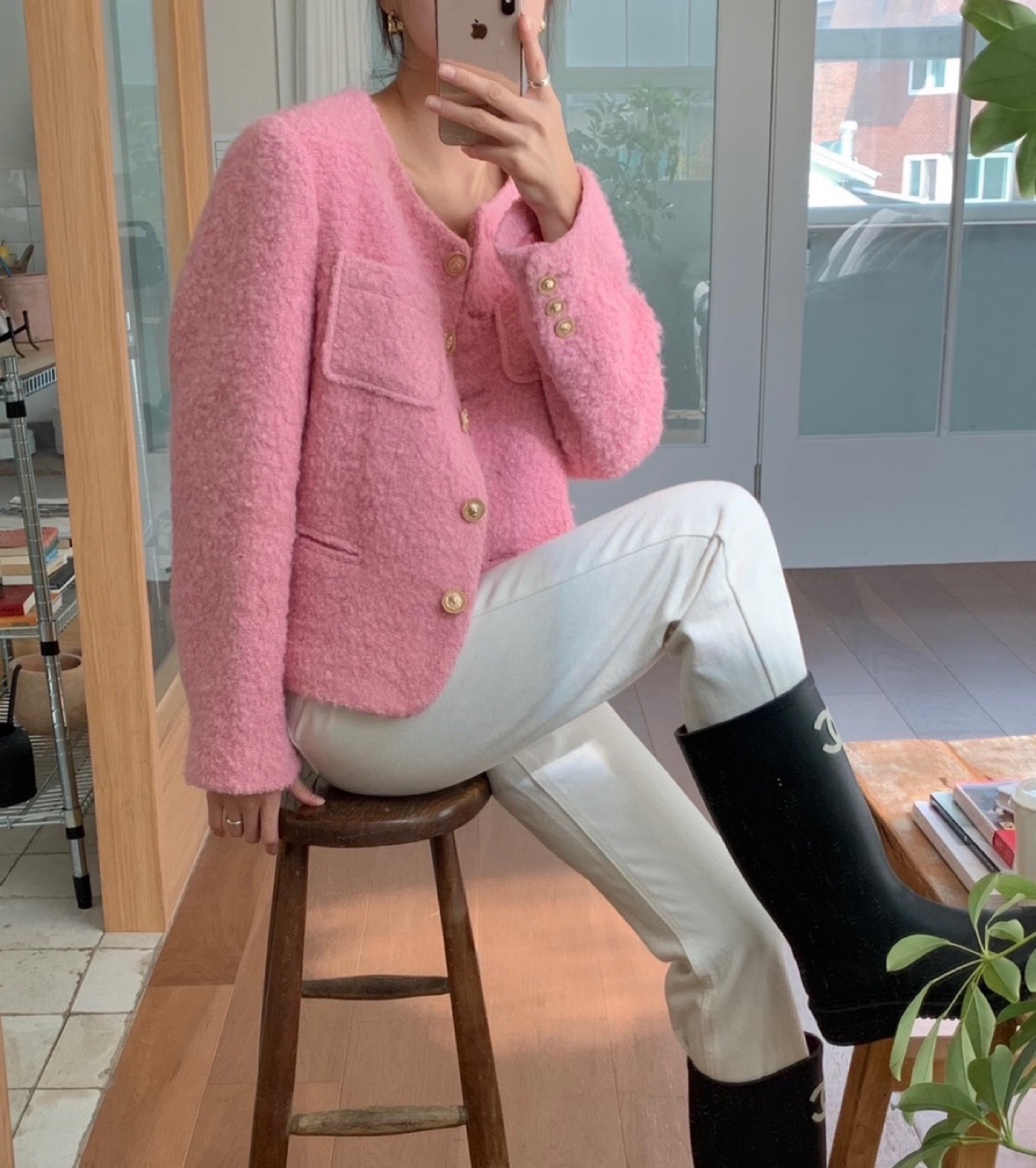 [울80%] 센느 여성 봄 데일리룩 하객룩 여자 부클 코트 이미지 4