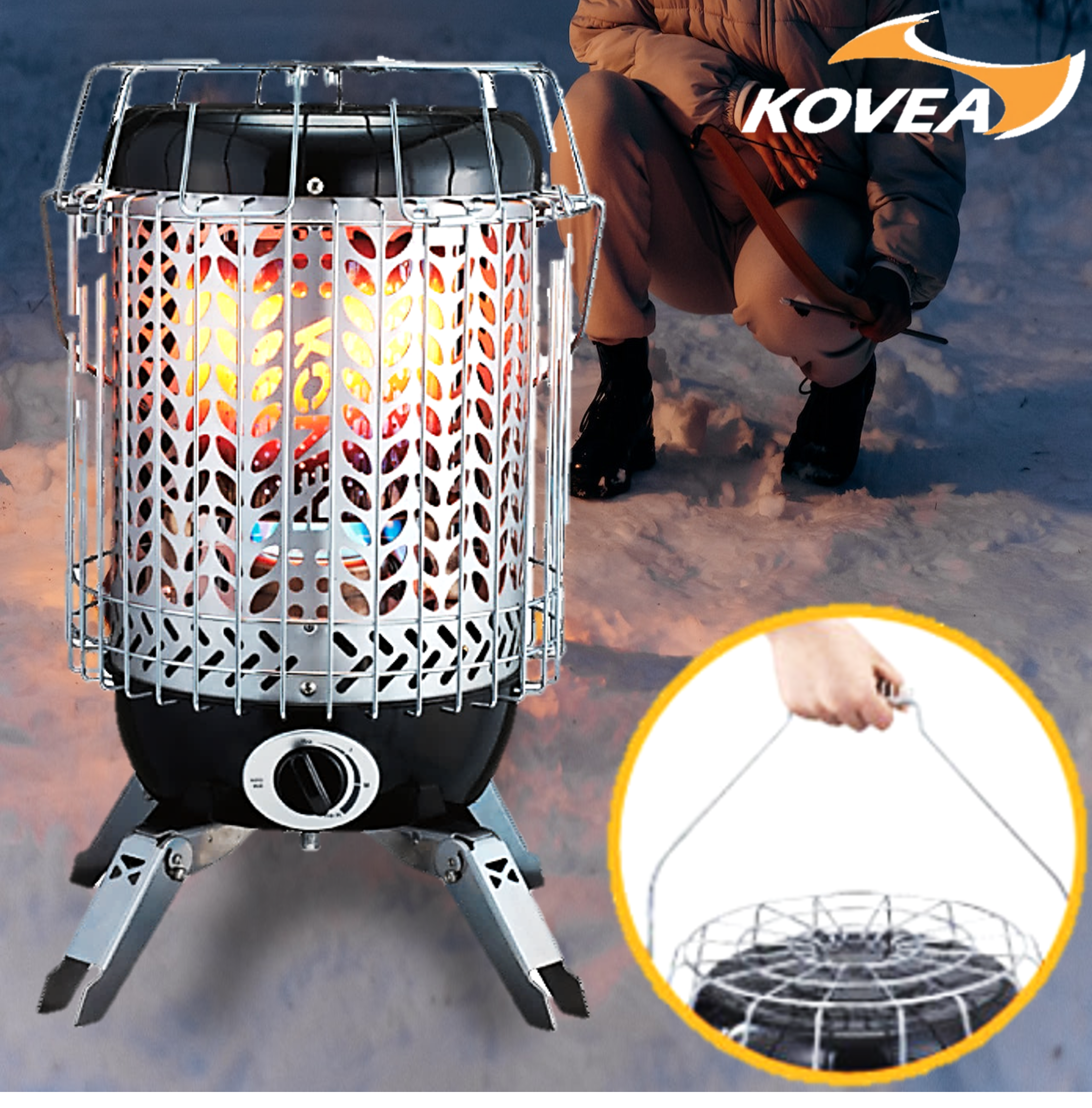 코베아 기가썬 LPG 난로 캠핑용 휴대용