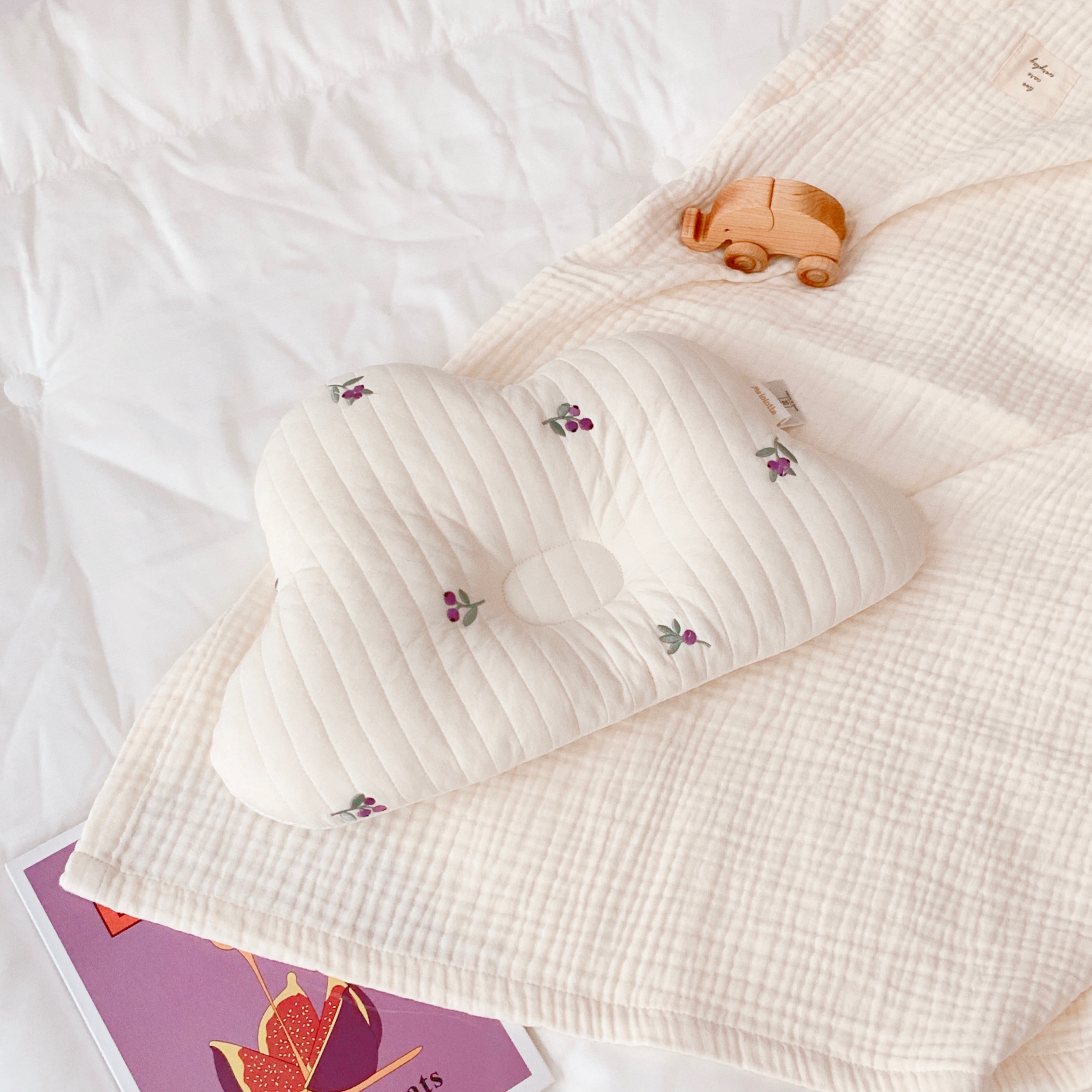 마롤로뜨 아기 베개 100수 누빔 구름 유아 짱구 신생아