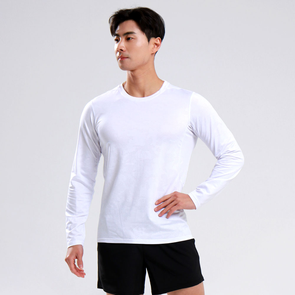 긴팔 머슬핏 헬스 기능성 티셔츠 운동복 - 상세 이미지 2