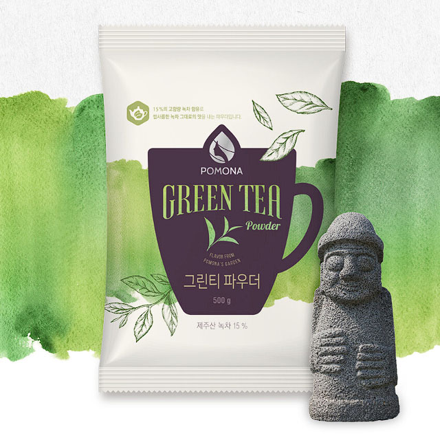 포모나 그린티 파우더 500g 녹차라떼 - 상품 이미지