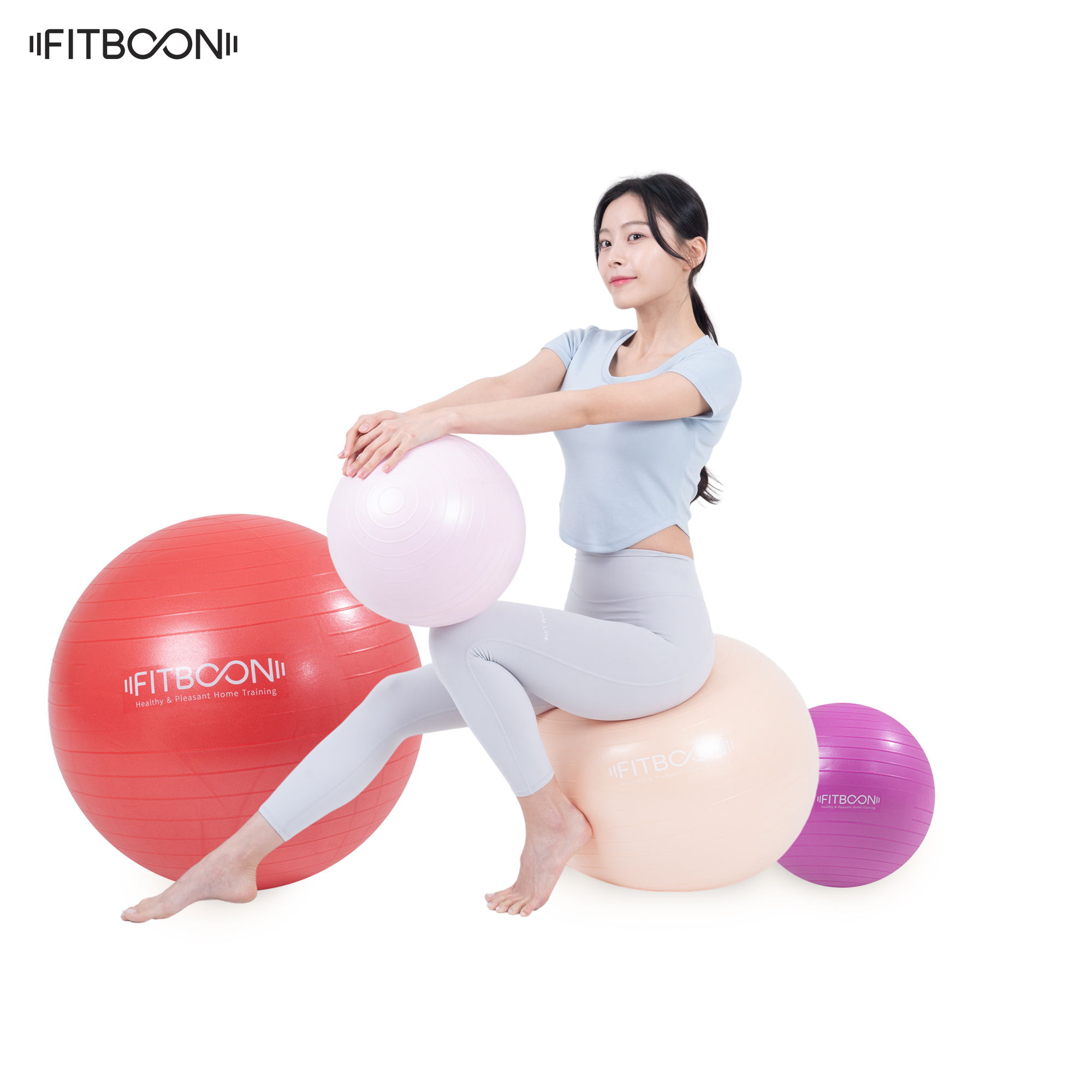 핏분 캔디짐볼 펌프 마사지 요가 필라테스 기구 홈트레이닝 30cm - 상품 이미지