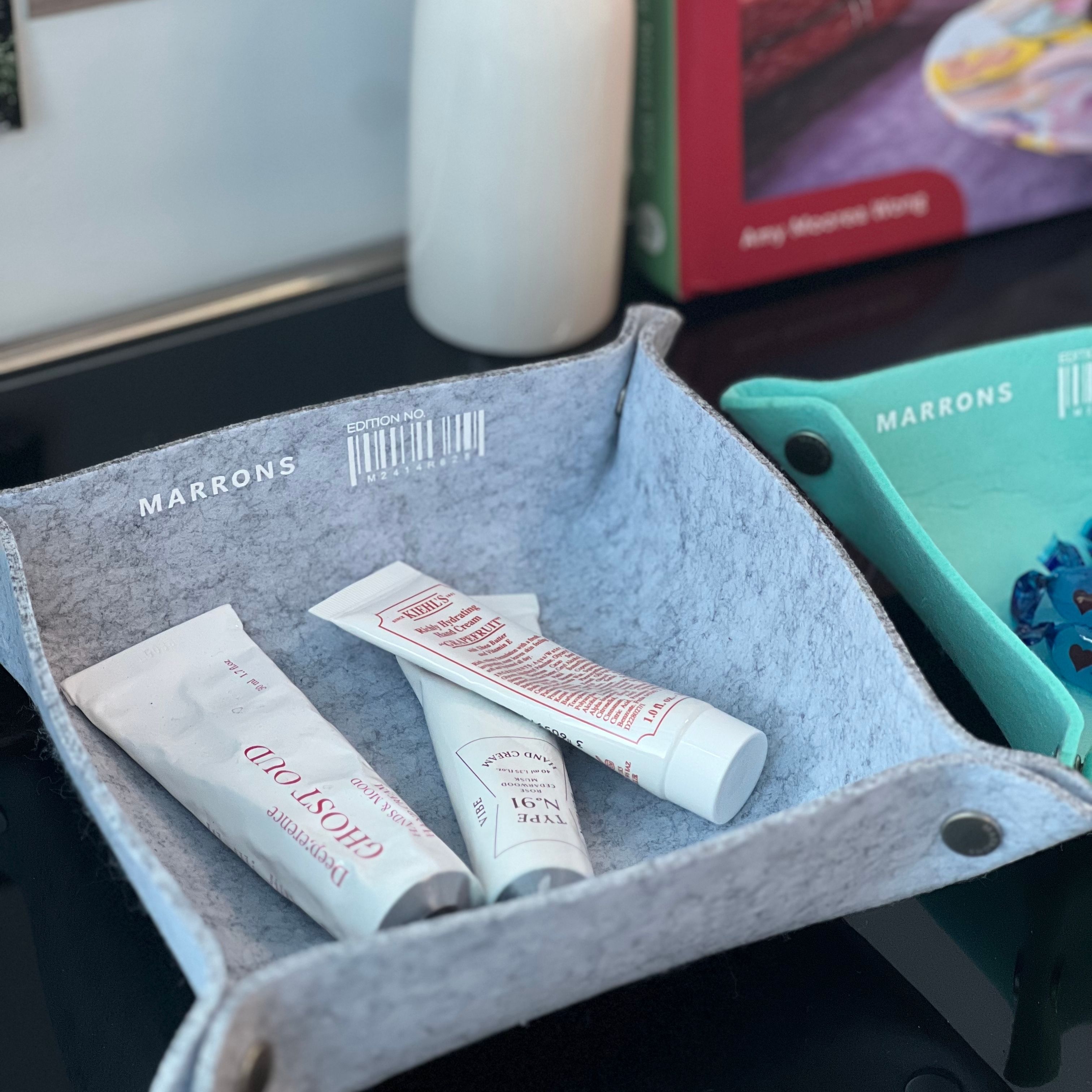 마롱즈 펠트 패브릭 트레이 S