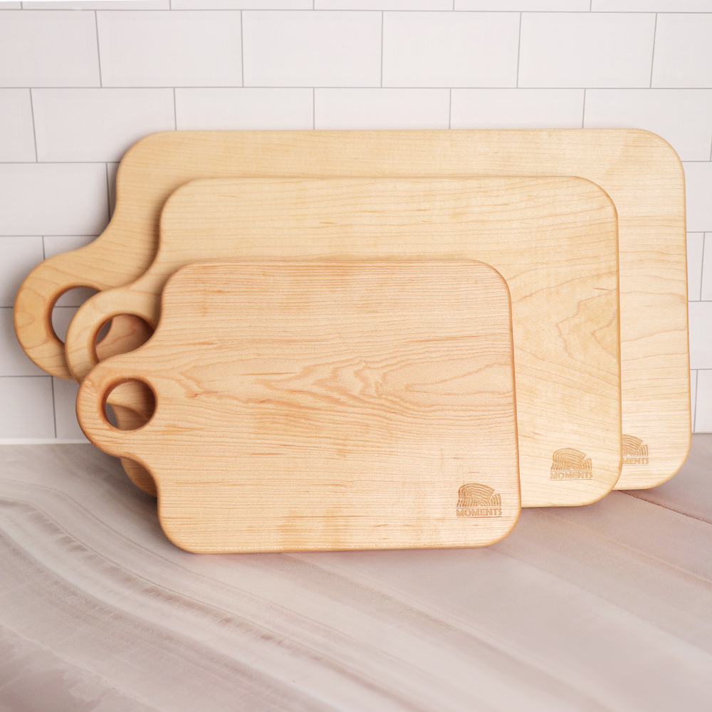 감성모먼트 원목도마 양면 메이플 나무 손잡이 플레이팅 커팅보드