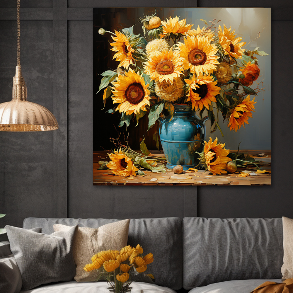 대박 해바라기 80x80cm 캔버스액자 해바라기그림 - 상세 이미지 3