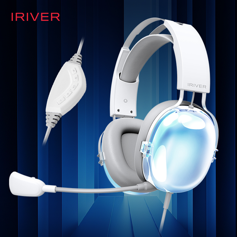 아이리버 가상7.1채널 노이즈캔슬링 ENC마이크 아이스블루LED USB 게이밍 헤드셋 EQwear-G30H Mirror - 상세 이미지 5