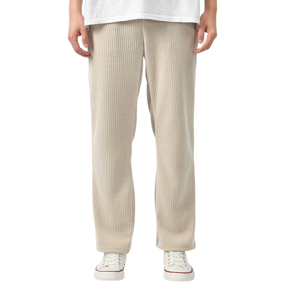 남자 골덴바지 남성 코듀로이팬츠 세미 와이드 스판 밴딩 겨울 바지 - 상세 이미지 4