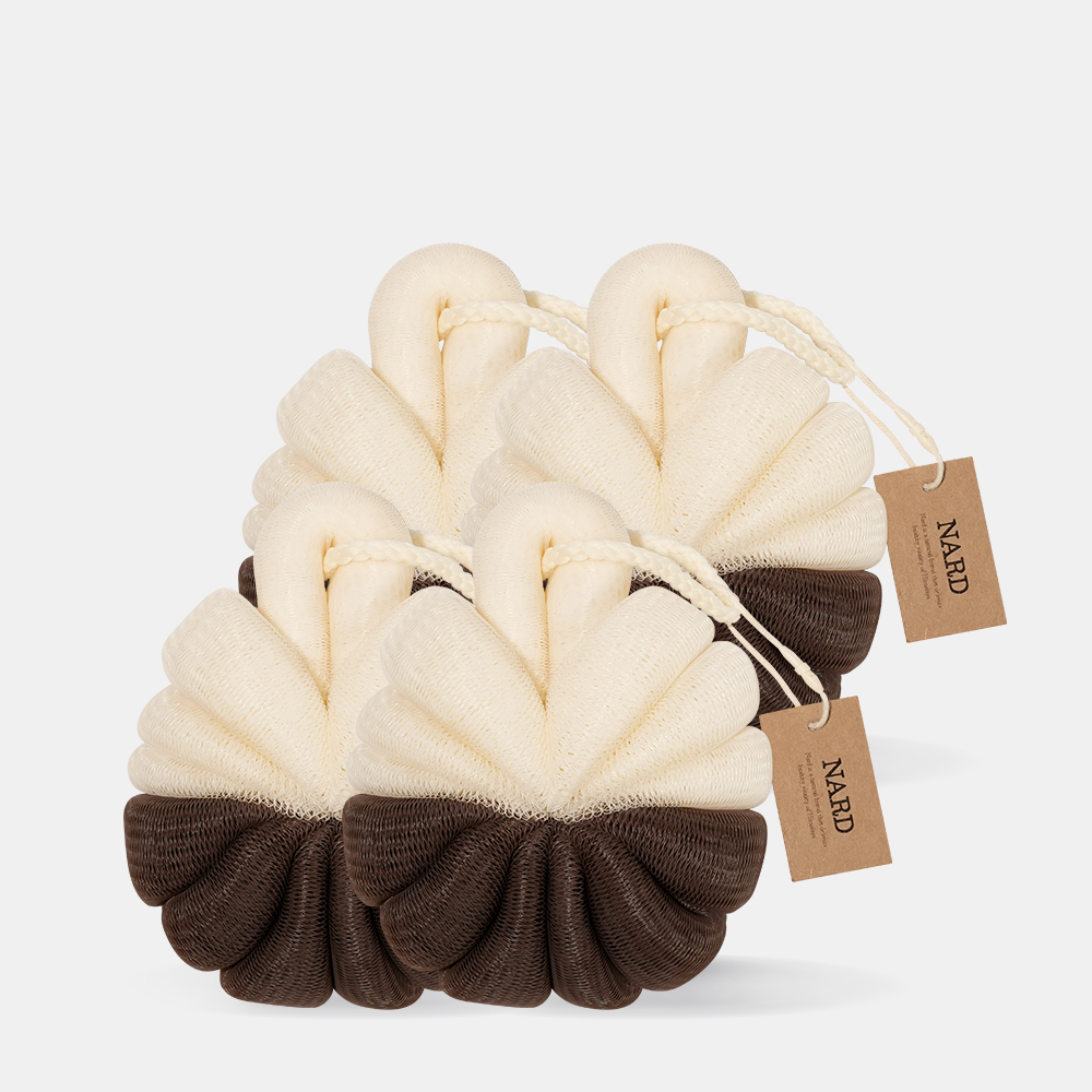 [4개] 나드 저자극 샤워볼 거품 목욕볼 목욕타올