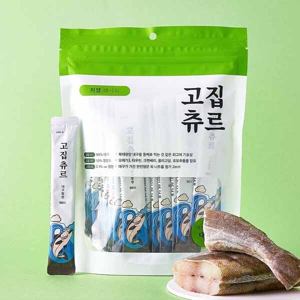 고집 츄르 30P 저염레시피 고양이 스틱 간식 북태평양 대구, 330g, 1개 - 메인 이미지
