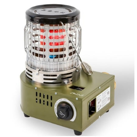 신일 대한민국 제조 휴대용 부탄가스 난로 히터_카키 캠핑장 낚시터 공사장 난방보조