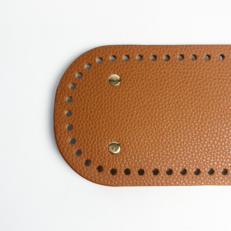 10x22cm) 타원형 소꼬발 뜨개 가방바닥판 엠보 인조가죽 이미지 6
