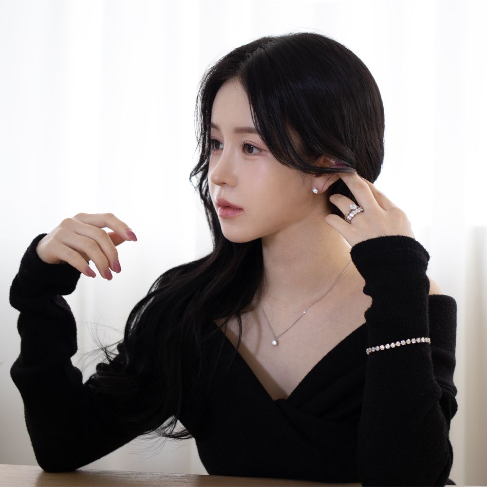 3부 코로나 다이아 테니스 팔찌 천연 우신 럭셔리 고급 레이어드 기념일 선물 크라운 - 상세 이미지 2