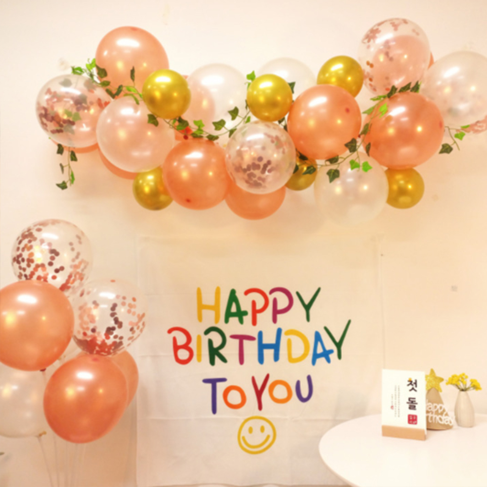 풍선 가랜드 생일 파티 용품 세트 꾸미기 이벤트 홈파티 장식 장식품 축하 소품 딸 셀프 - 상품 이미지