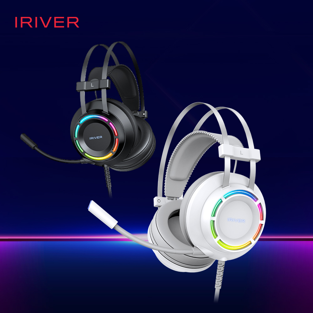 아이리버 가상7.1채널 노이즈캔슬링 ENC마이크 레인보우LED 초경량 USB 게이밍 헤드셋 EQwear-G50H - 상세 이미지 2