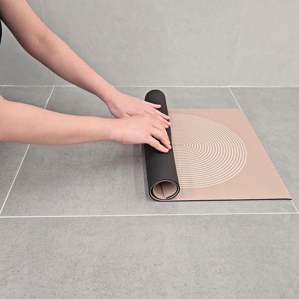 베이지 규조토 주방매트 스퀘어 주방 부엌 발매트 대형 싱크대 욕실 화장실 60x40