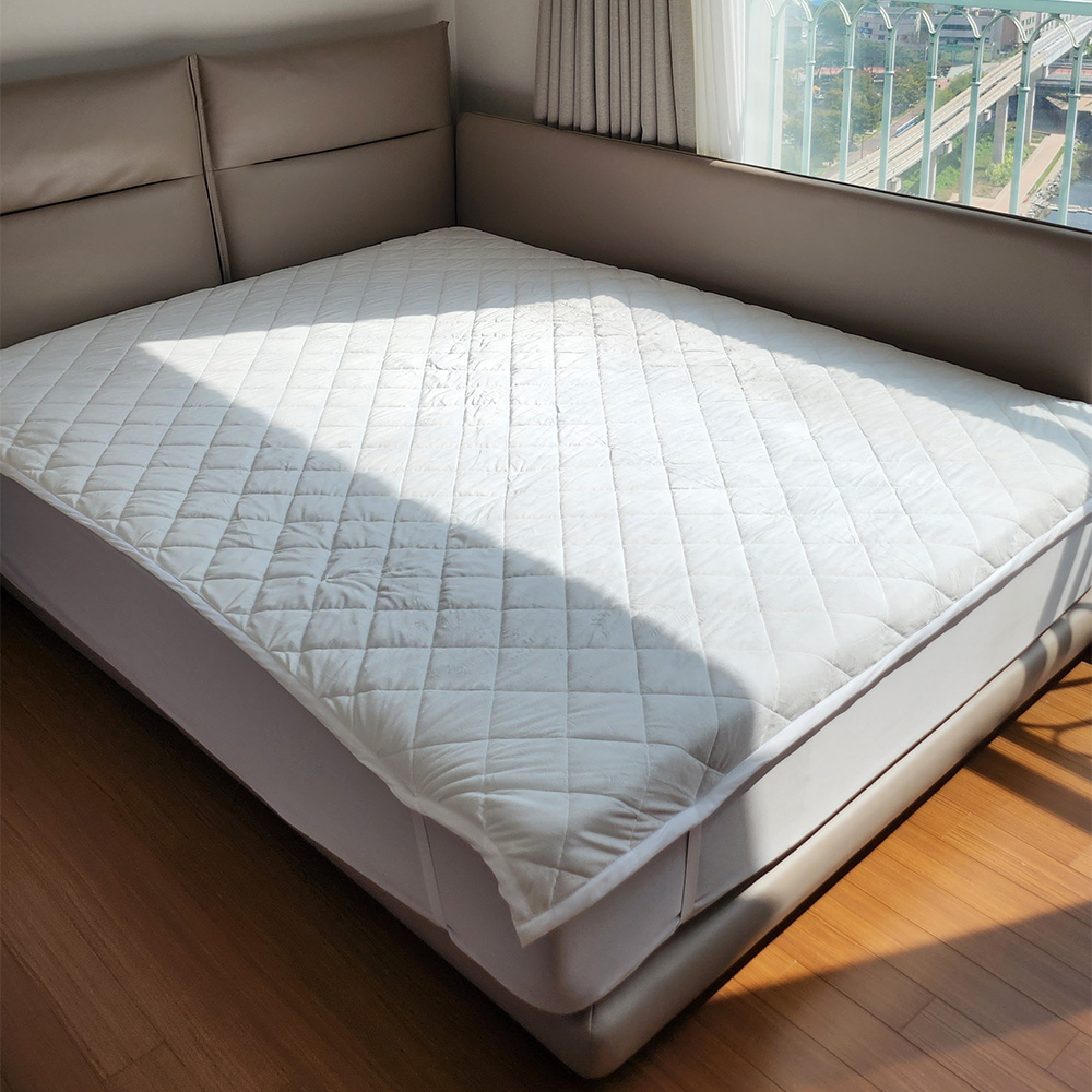 따뜻한 극세사 누빔 플러피 매트리스 밴딩 커버 SS