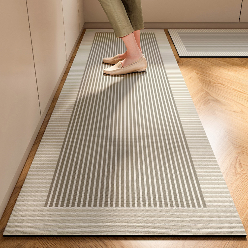 베이지 규조토 주방매트 스퀘어 주방 부엌 발매트 대형 싱크대 욕실 화장실 60x40