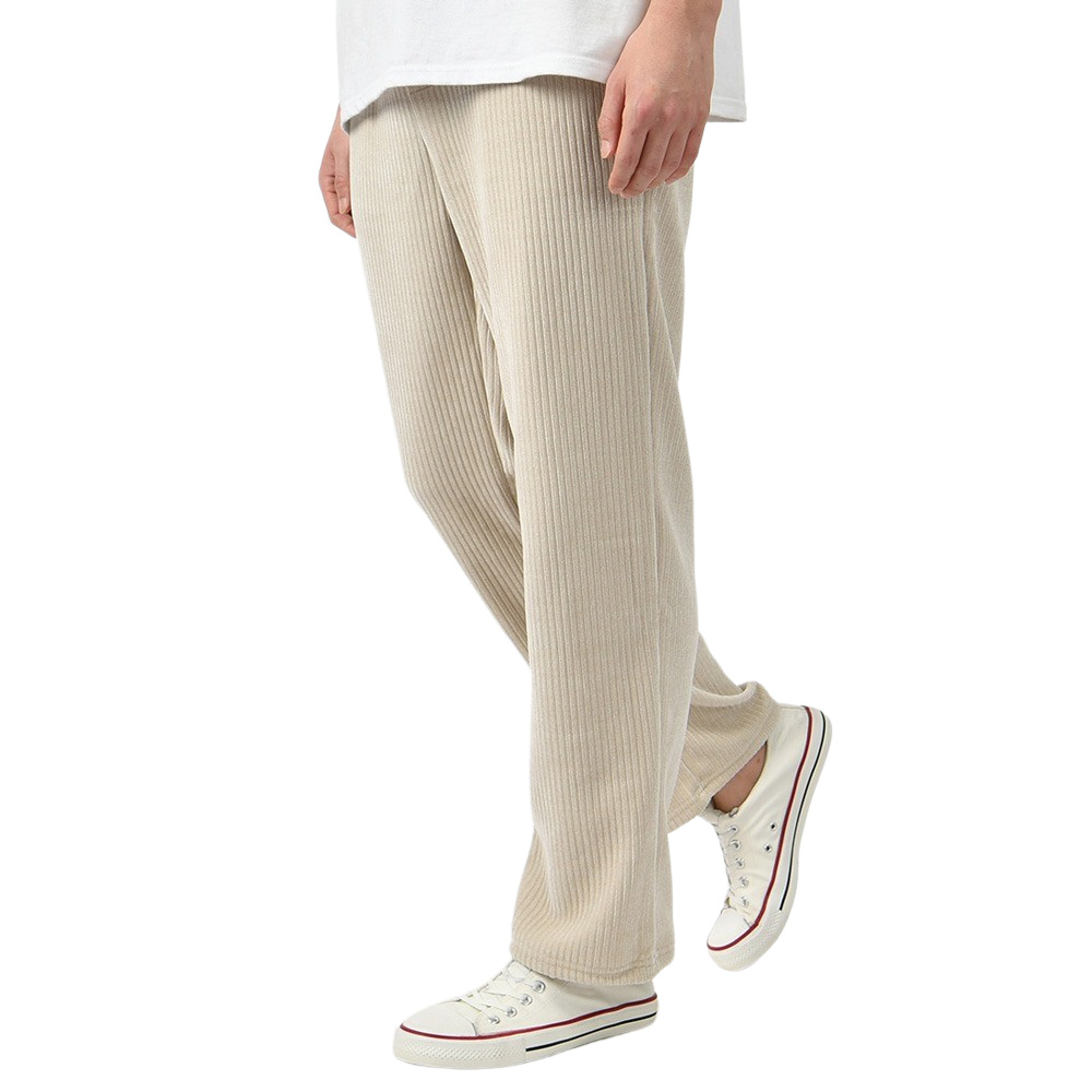 남자 골덴바지 남성 코듀로이팬츠 세미 와이드 스판 밴딩 겨울 바지 - 상세 이미지 5