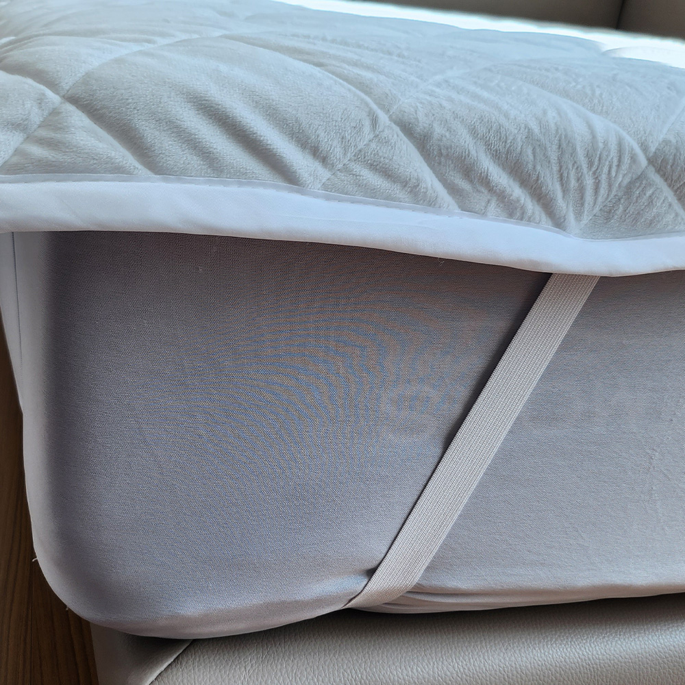 따뜻한 극세사 누빔 플러피 매트리스 밴딩 커버 SS