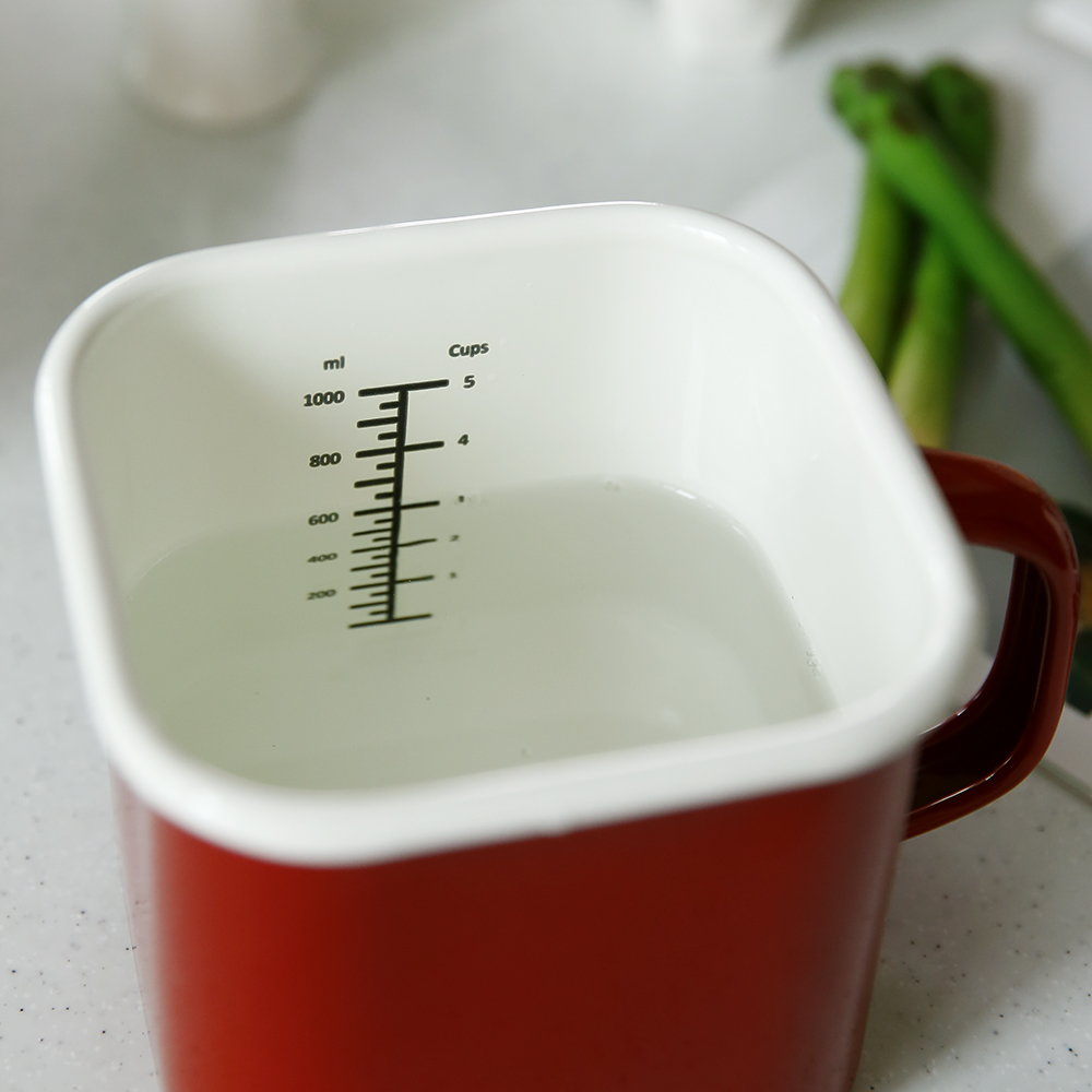 인덕션 사각 법랑냄비 라면 이유식 미니 냄비 멀티팟 캐니스터 보관용기 1.45L 이미지 6