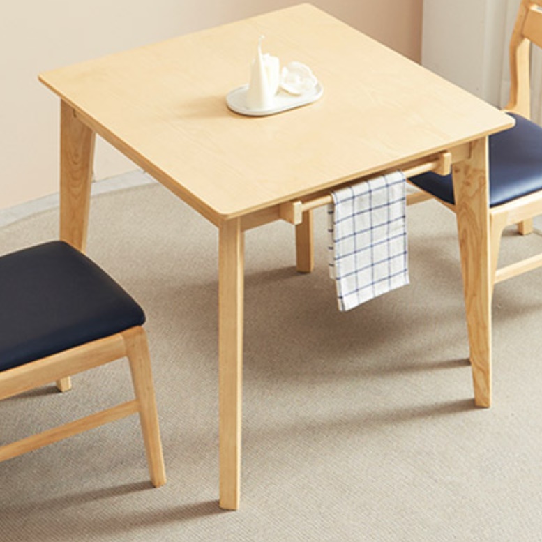 작은식탁 통원목 식탁 커피숍 테이블 미니 소형식탁 좁은 두꺼운 800 식당 식당용 2인용