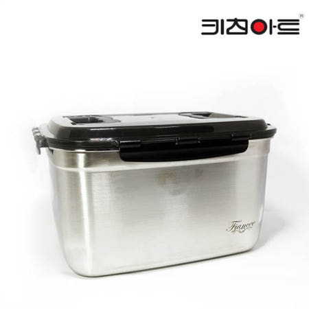 국산 키친아트 프리미엄 피앙세 김치통 12L 핸디형 스텐 밀폐 용기