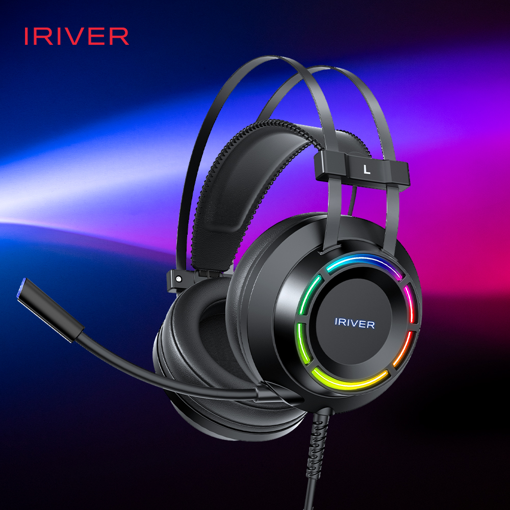 아이리버 가상7.1채널 노이즈캔슬링 ENC마이크 레인보우LED 초경량 USB 게이밍 헤드셋 EQwear-G50H - 상세 이미지 4