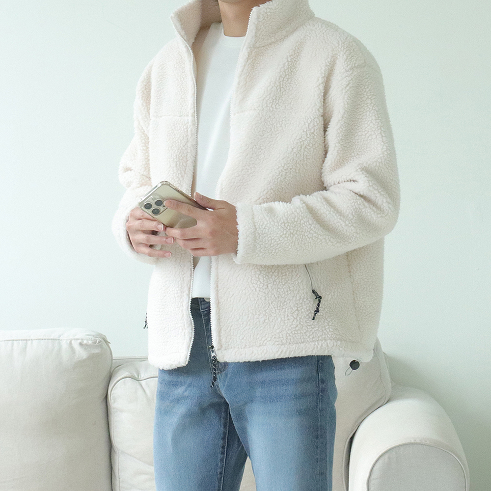 양털후리스 남자 뽀글이 투웨이 양털자켓 커플후리스 이미지 3
