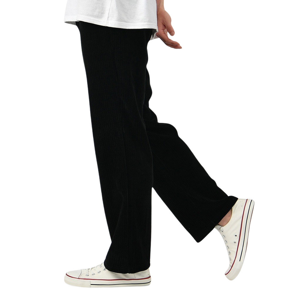 남자 골덴바지 남성 코듀로이팬츠 세미 와이드 스판 밴딩 겨울 바지 - 상세 이미지 3