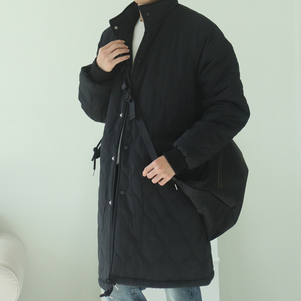 남자롱패딩 누빔 남자패딩 퀼팅점퍼 남성깔깔이 - 상세 이미지 2