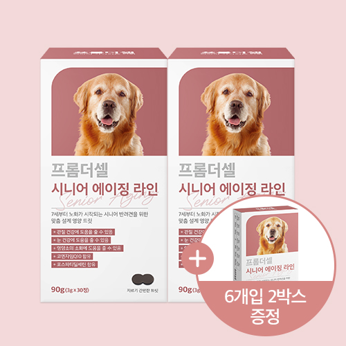 프롬더셀 강아지영양제 관절 피부 백내장 치매 보조제 노견 노령견 2박스