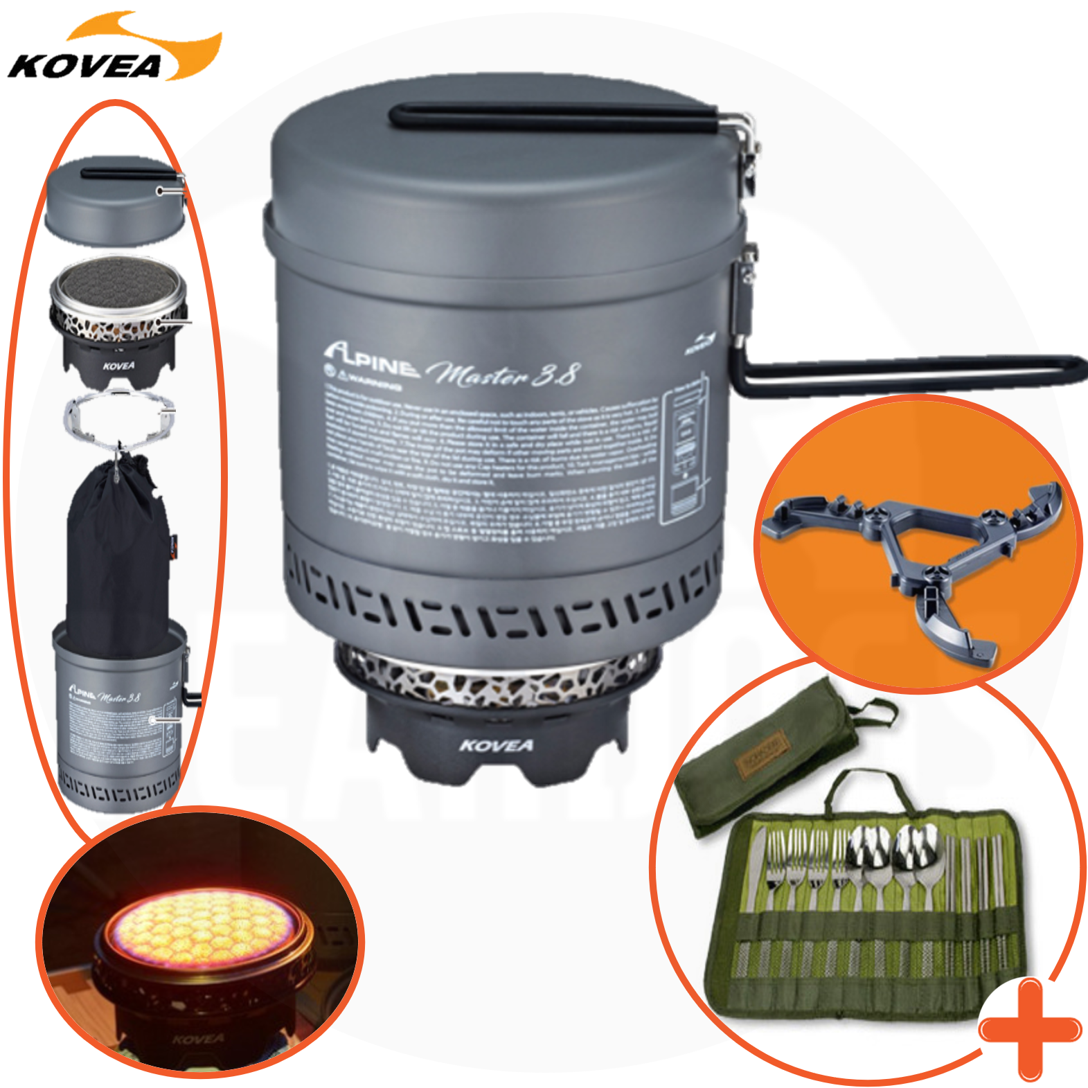 코베아 코알마 알파인 마스터 3.8 버너+포트 스토브 리액터