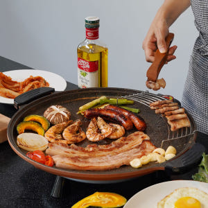 해마루 멀티 전기 그리들 그릴팬 캠핑 코팅 고기 전골 볶음팬 RSF-P5... 개봉기 | 실사용 후기 - 상품 이미지 1