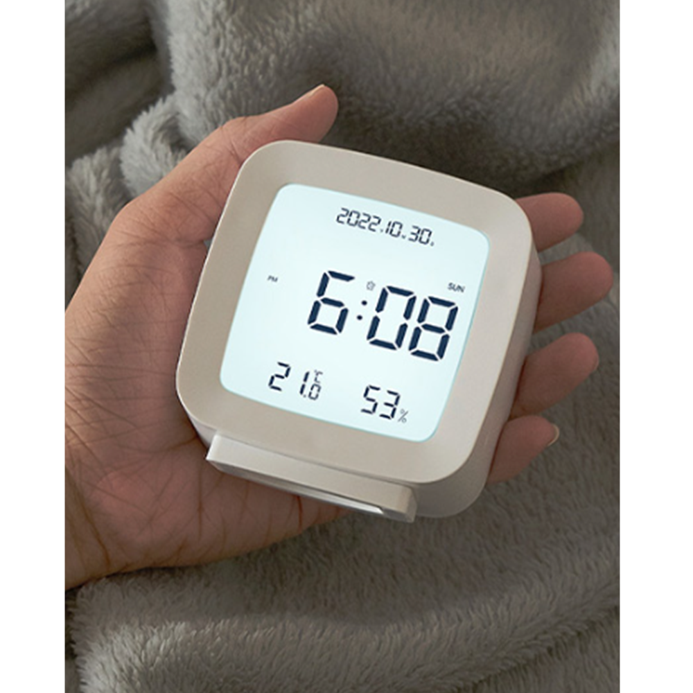 건전지탁상시계 온습도 미니 작은 디지탈 스퀘어 무선 시계