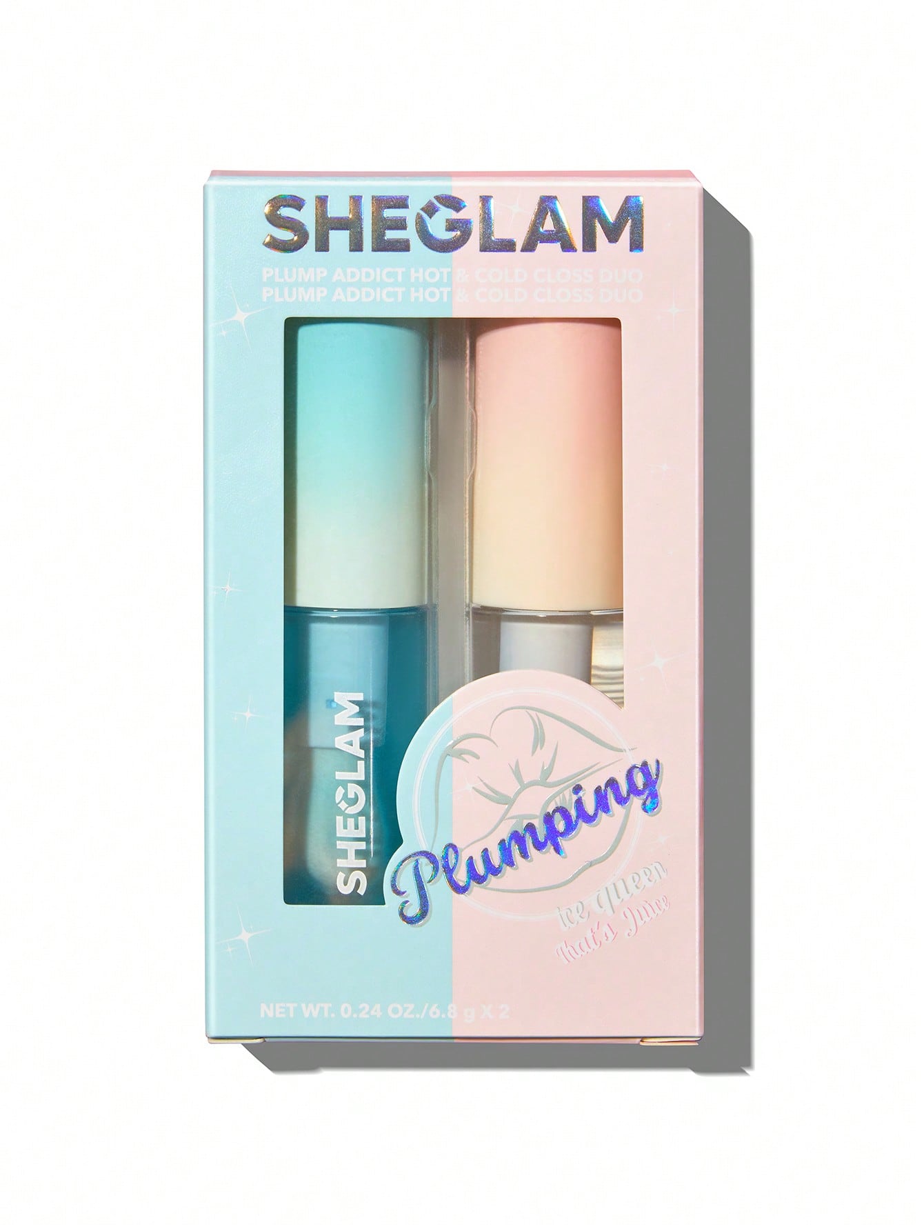 쉬글램 립플럼퍼 글로스 세트 틱톡 sheglam lip plumper 투명 블루 - 상품 이미지