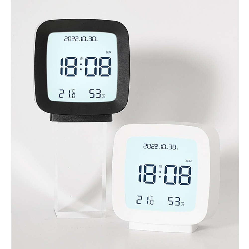 건전지탁상시계 온습도 미니 작은 디지탈 스퀘어 무선 시계