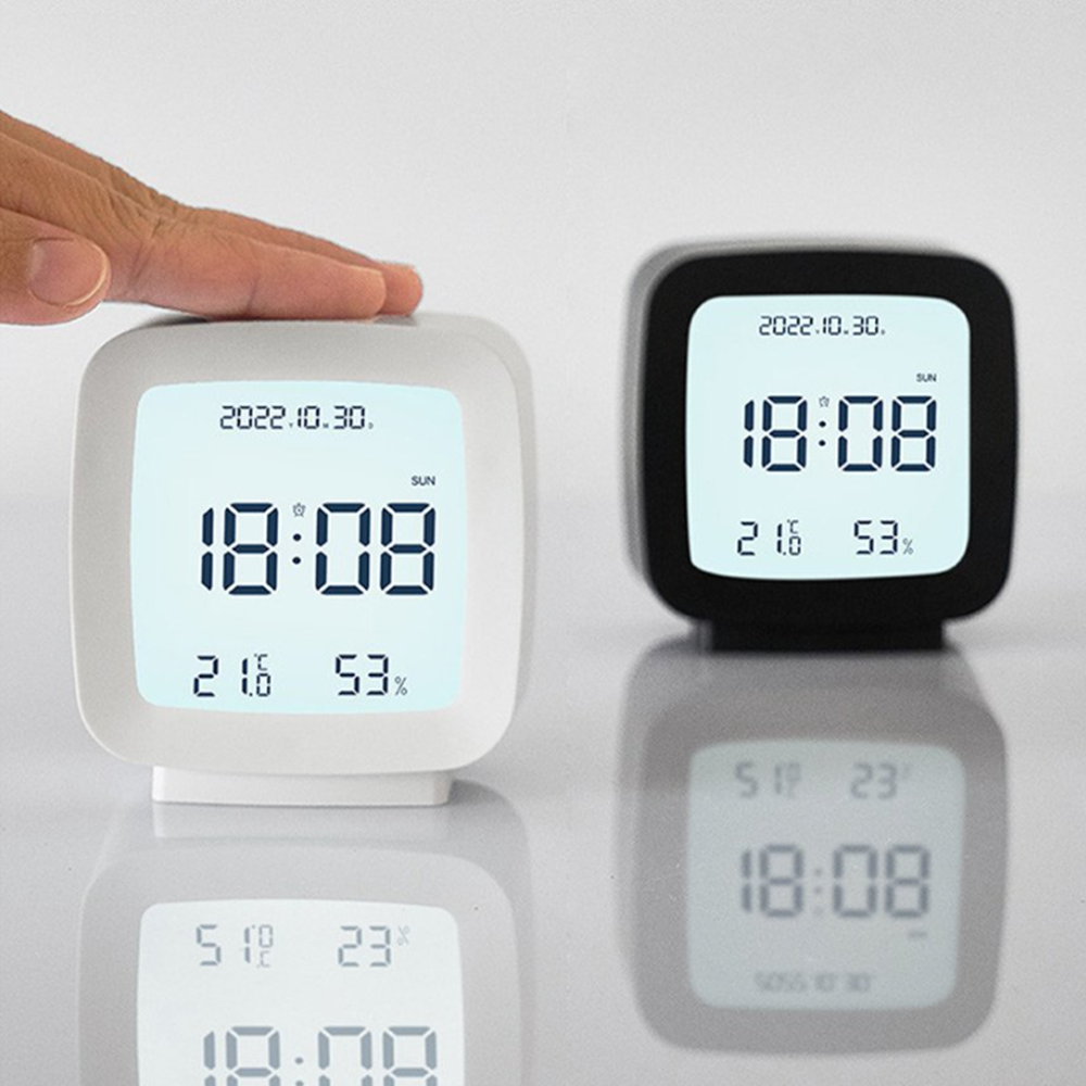 건전지탁상시계 온습도 미니 작은 디지탈 스퀘어 무선 시계