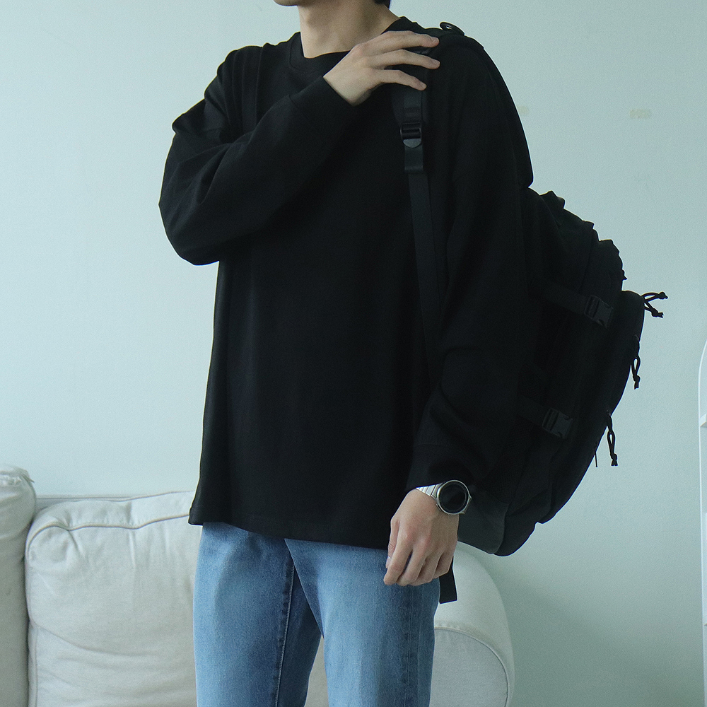 남자긴팔티 바이오워싱 레이어드 이너 티셔츠 이미지 2