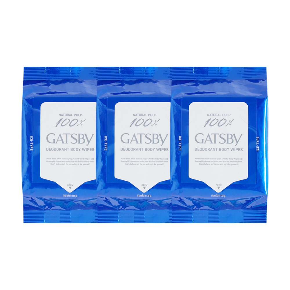 갸스비 데오도란트 샤워티슈 클렌징 바디페이퍼 아이스시트러스 대용량 30매 3개 - 상품 이미지