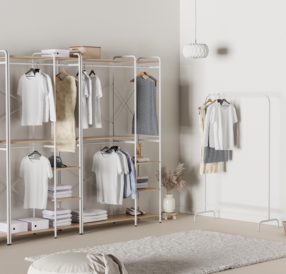 이케아 시스템행거 행거 조립식 옷장 철제 스탠드 옷걸이 MACA