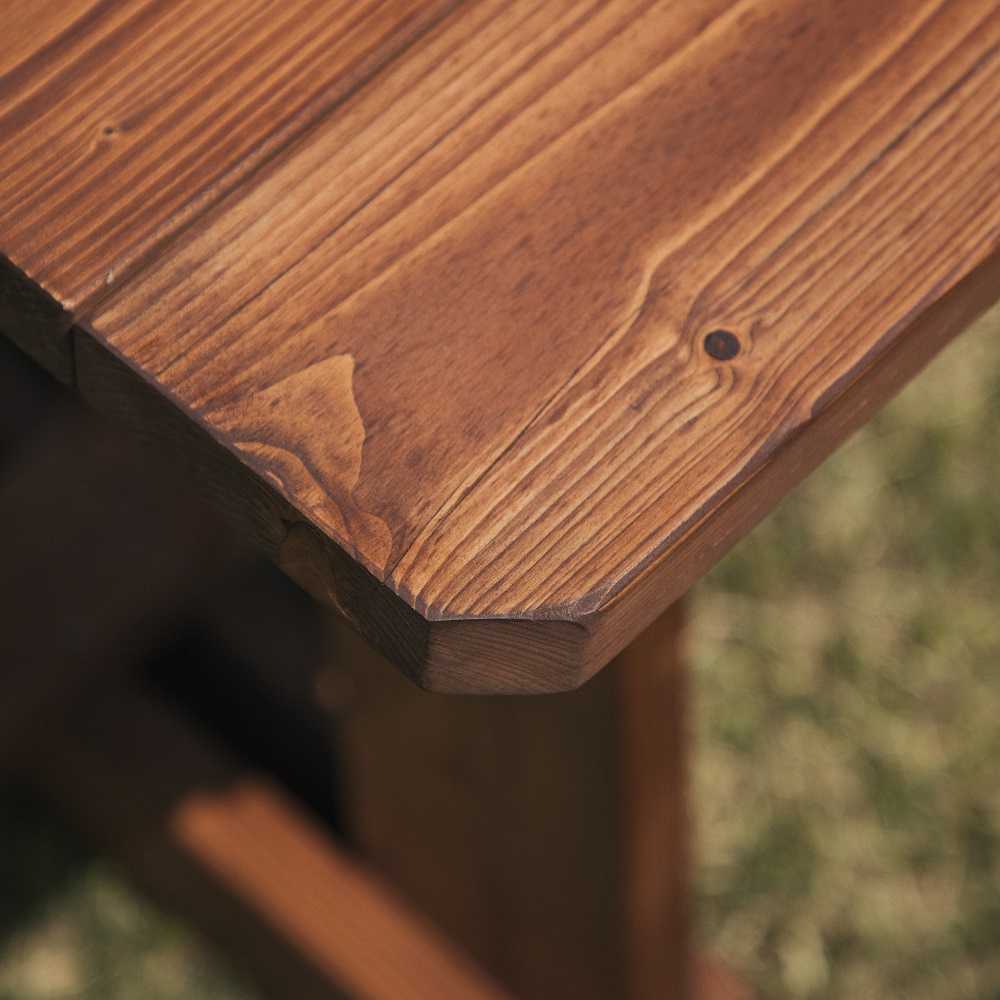 [로스타형] 야외테이블 세트 파라솔 피크닉 개방형 4인월넛색