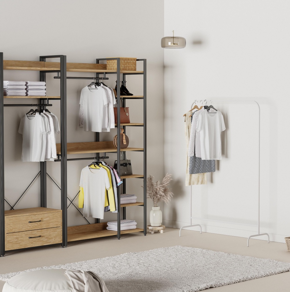 이케아 시스템행거 행거 조립식 옷장 철제 스탠드 옷걸이 MACA