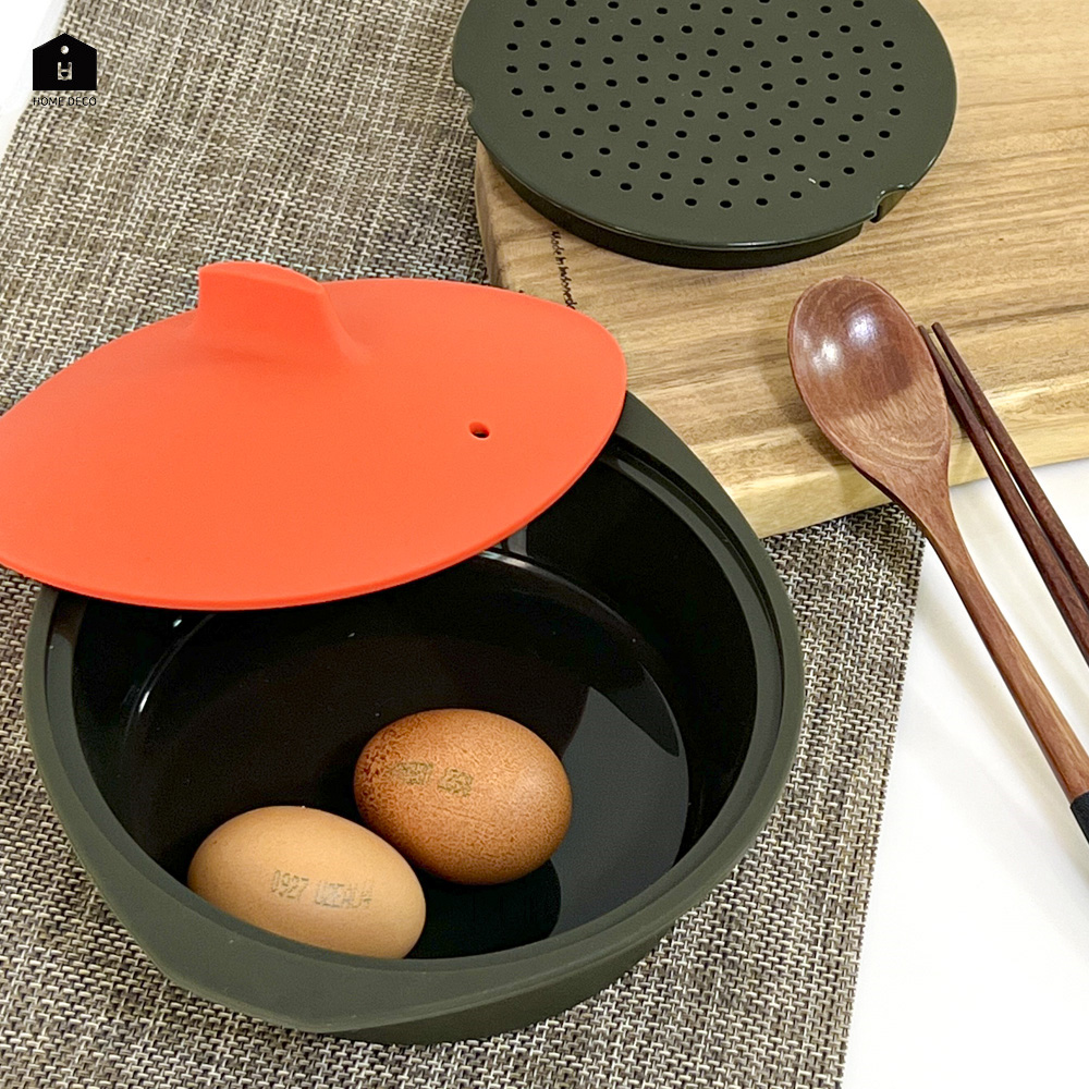 UH 실리콘 냄비 전자레인지 찜기 계란찜 라면 조리용기 950ml 이미지 7