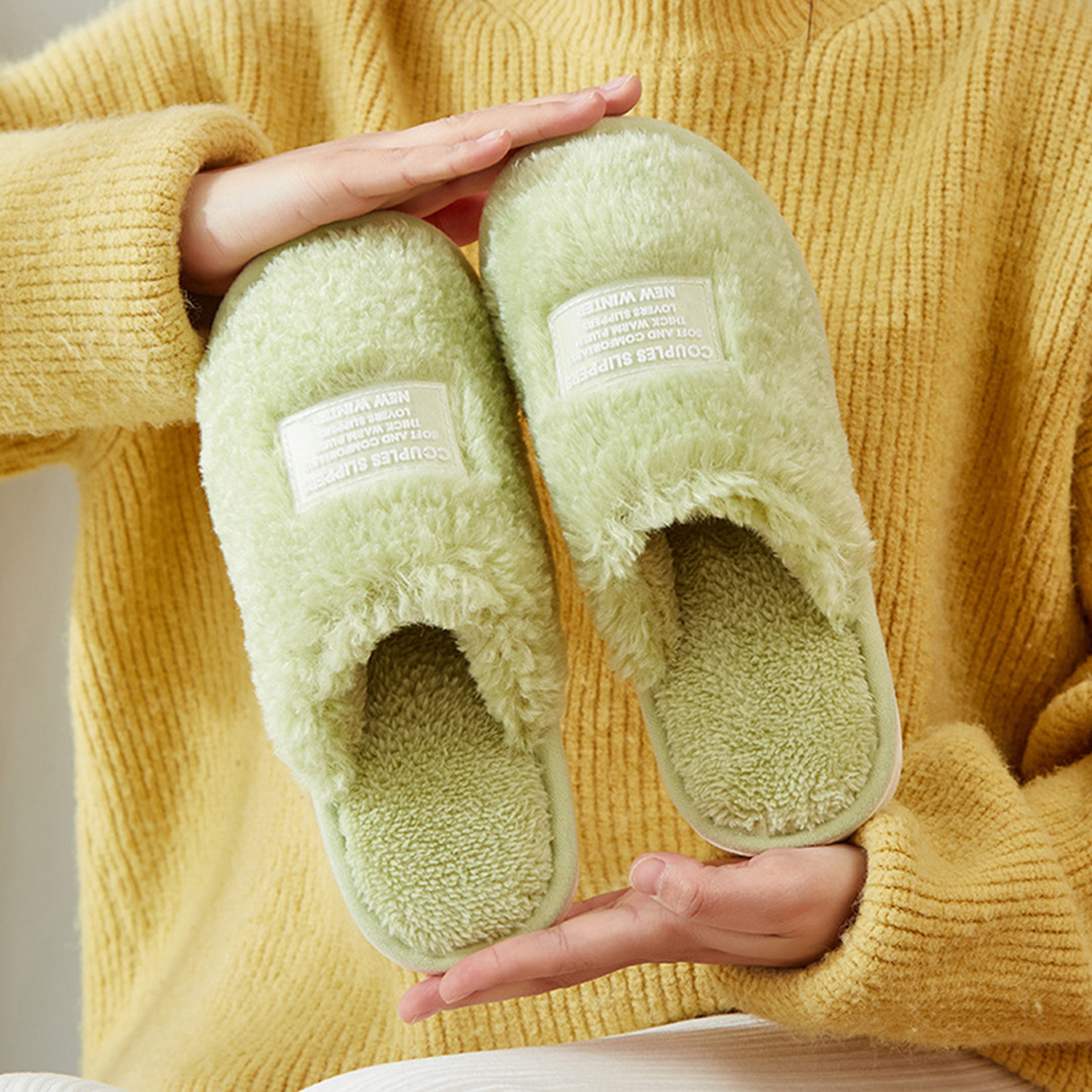털실내화 층간소음 겨울 방한 실내화 거실화 거실 사무실 실내 슬리퍼