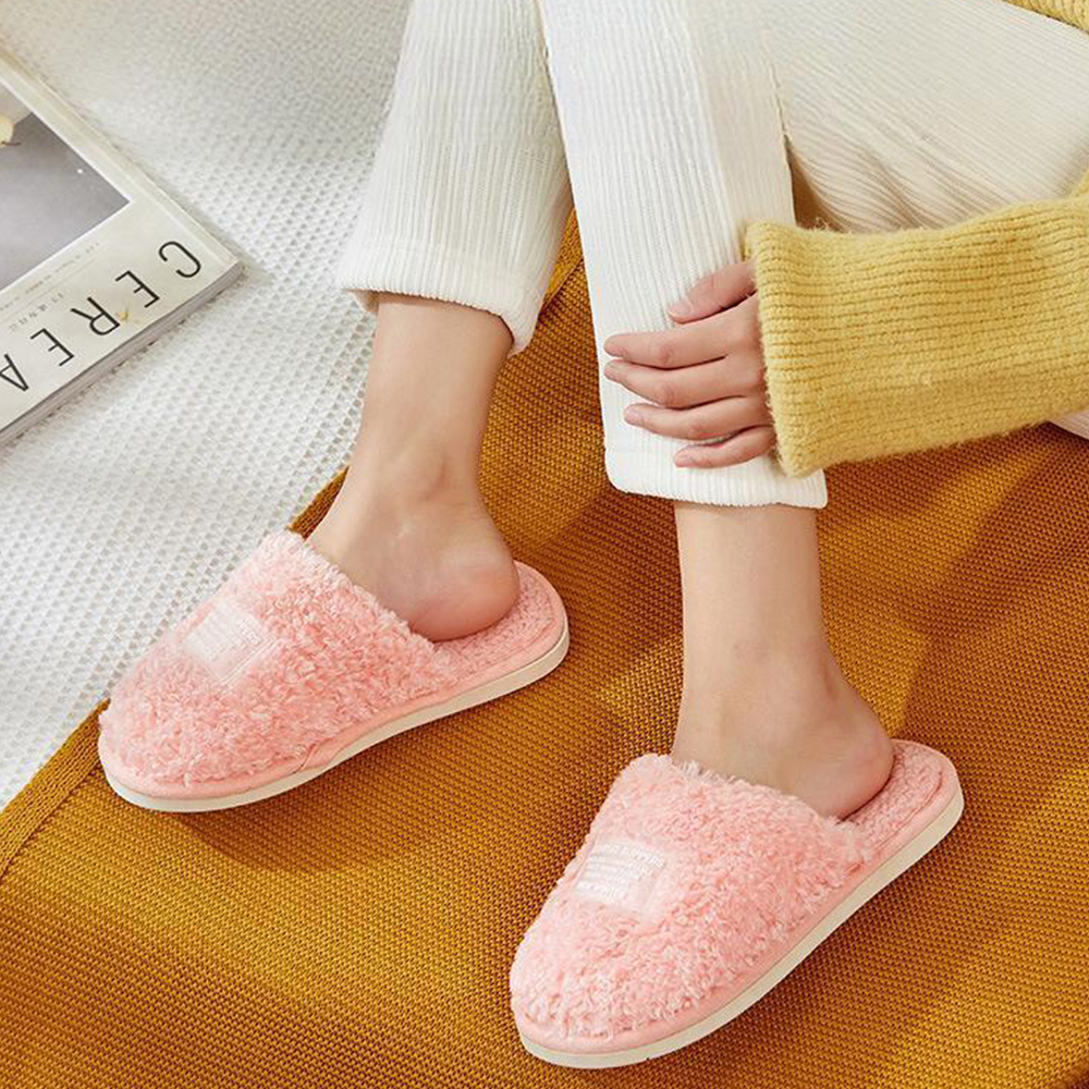 털실내화 층간소음 겨울 방한 실내화 거실화 거실 사무실 실내 슬리퍼