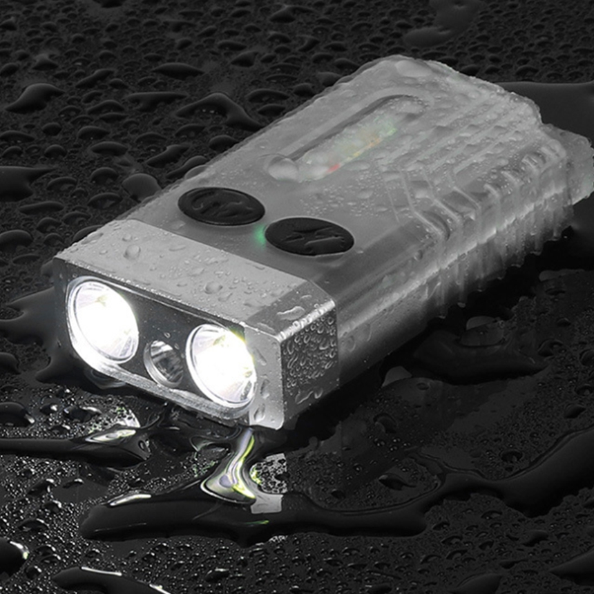 휴대용 미니 비상 경고음 손전등 랜턴 열쇠고리 1000루멘 USB-C 충전식 선물용 - 상세 이미지 3